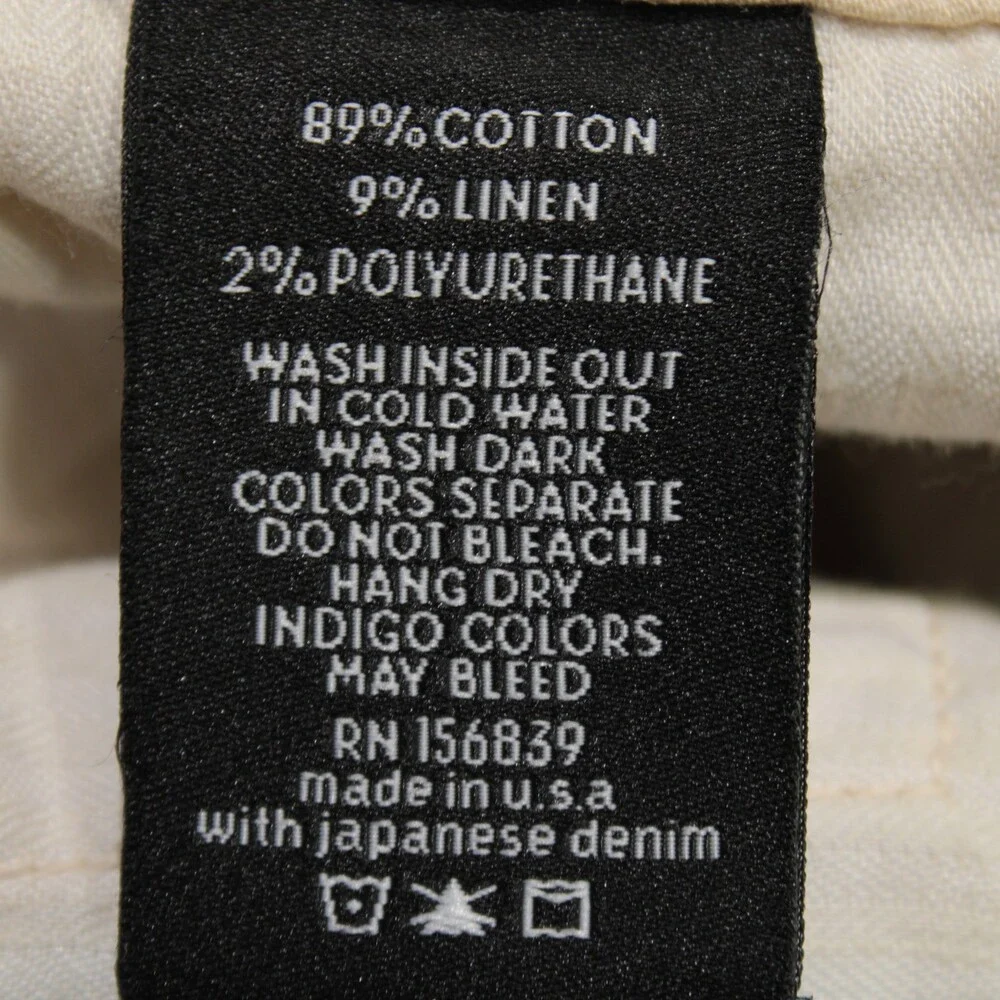 Monfrere NWT Jeans Size 38 US Deniro Slim Straight in Beige Cotton Blend
